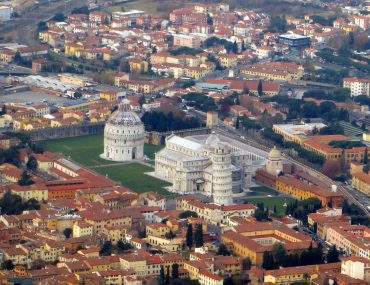 Veduta aerea di Piazza dei Miracoli a Pisa